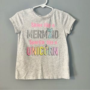 Neon Rainbow Sparkle Unicorn Tee | 4T